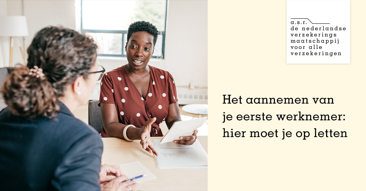 Eenmanszaak met personeel je eerste werknemer aannemen a.s.r