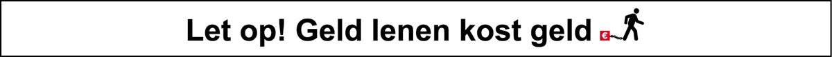 Let op: geld lenen kost geld