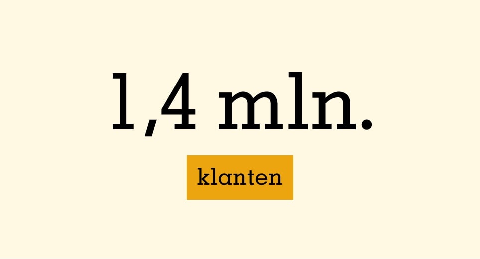 1,4 miljoen klanten