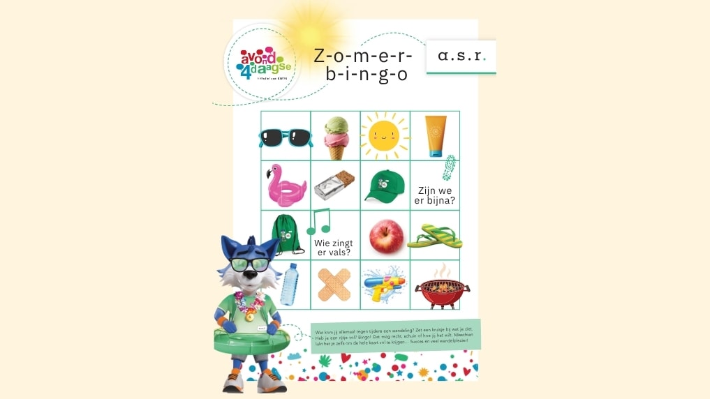 Zomerbingo kaart