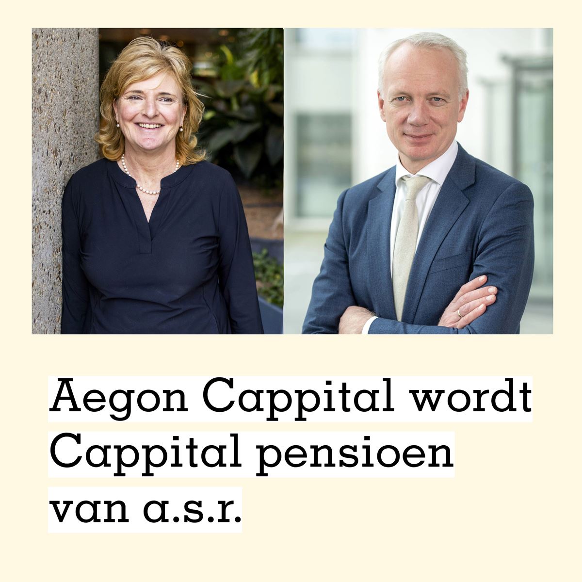 Aegon Cappital wordt Cappital pensioen van a.s.r.