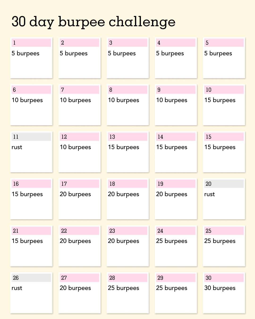 30 day burpee workout challenge: schema + uitleg | a.s.r. Vitality