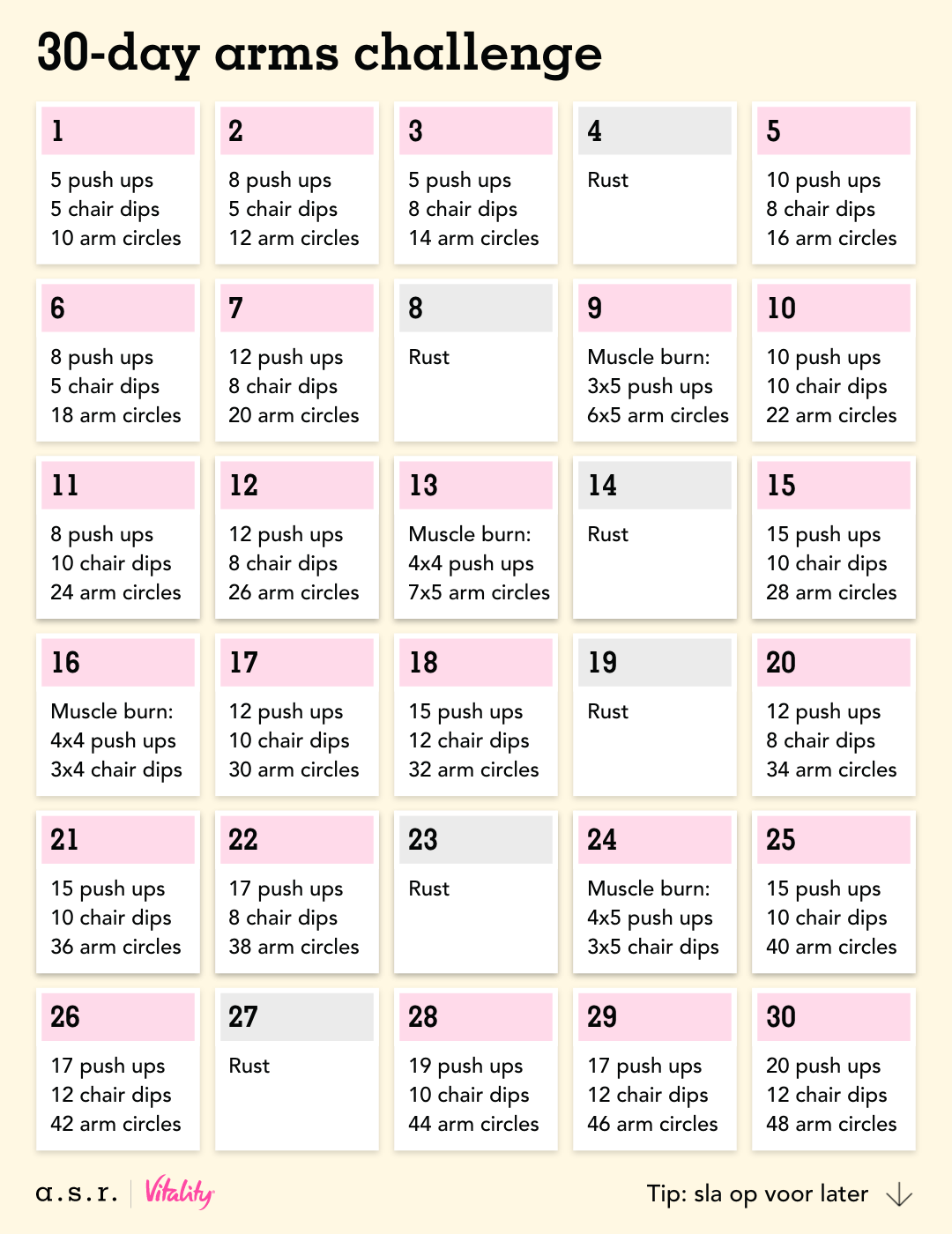 30 day best sale arm challenge